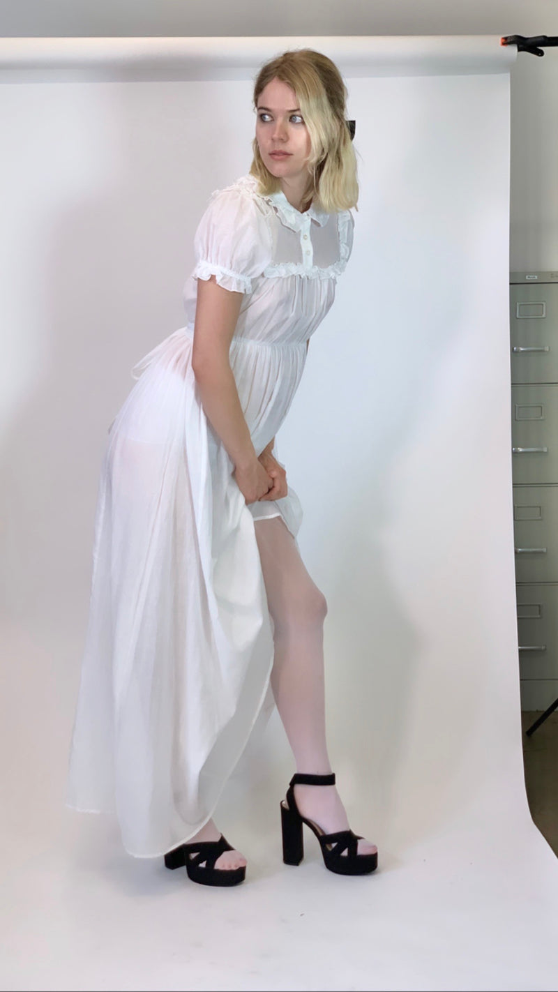 Nadine Babydoll Maxi Dress - Morning Lavender Boutique Dresses